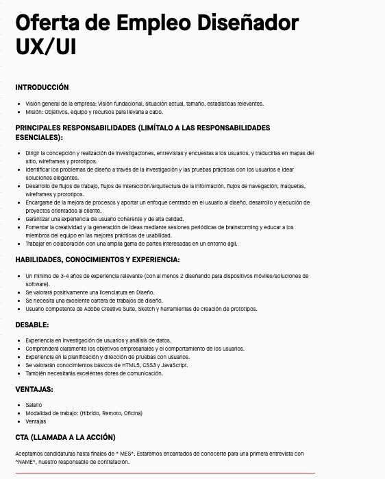 Cómo redactar una oferta de empleo atractiva